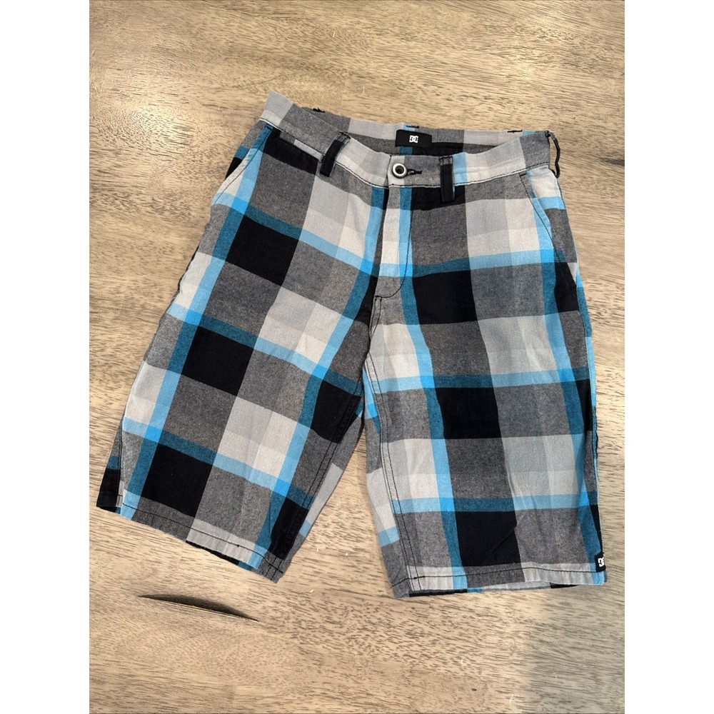 Mens DC Shorts- Blue/Black/Grey Pattern- Size 26